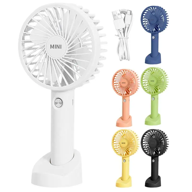 Creative Mini Handheld Small Fan USB Charging Portable 3 Speed High Wind Desktop Office Travel Pocket Fan Student Quiet Chroma